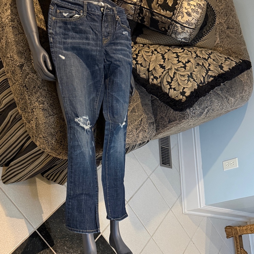 LOFT Denim Boyfriend Jeans in Dark Blue - Picture 3 of 3